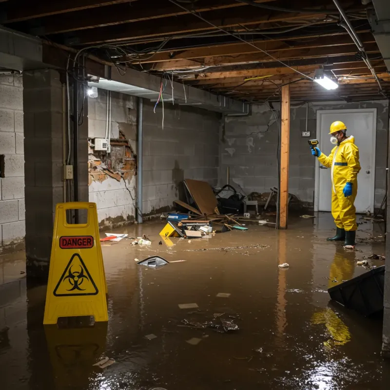 Flooded Basement Electrical Hazard in Baird, TX Property